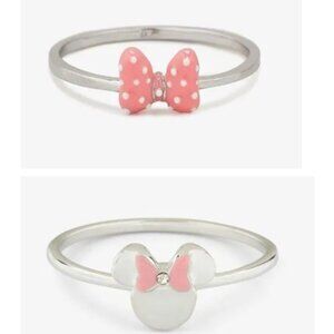 NWT Set of 2 Pura Vida Disney Minnie Mouse Rings Minnie Ears Minnie Bow Size 6